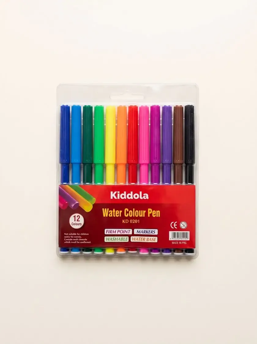 12 water color pen kiddola ১২ ওয়াটার কালার পেন কিড্ডোলা