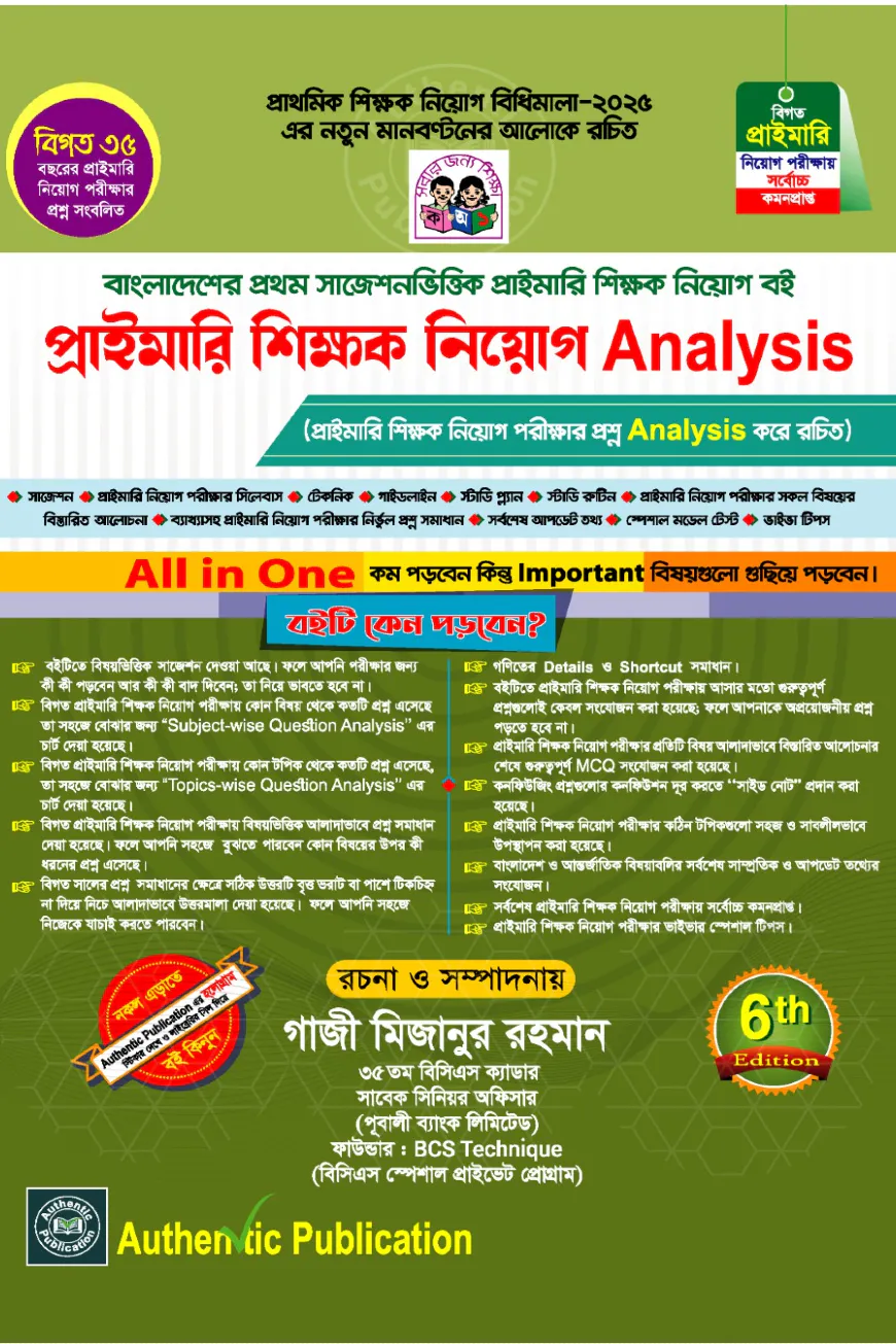 অথেন্টিক প্রাইমারি শিক্ষক নিয়োগ এনালাইসিস