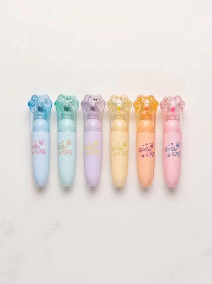 Minnie cartoon photo highlighter pen 6 pieces 1 box  মিনি কার্টুন ফটো হাইলাইটার পেন ৬ পিছ