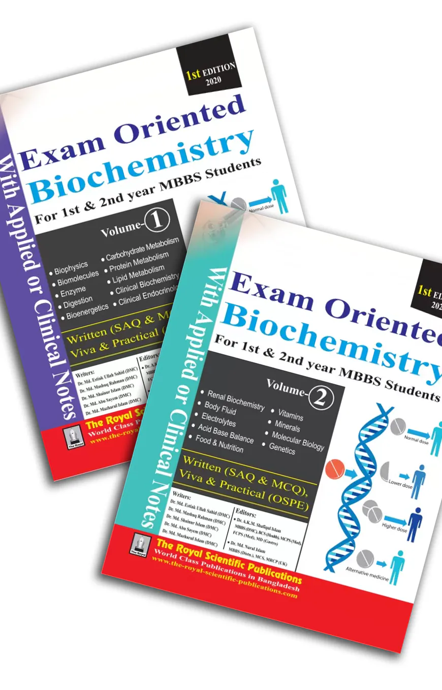 Exam Oriented Biochemistry for Class 1st and 2nd Year MBBS Students (1st and 2nd Part Set)