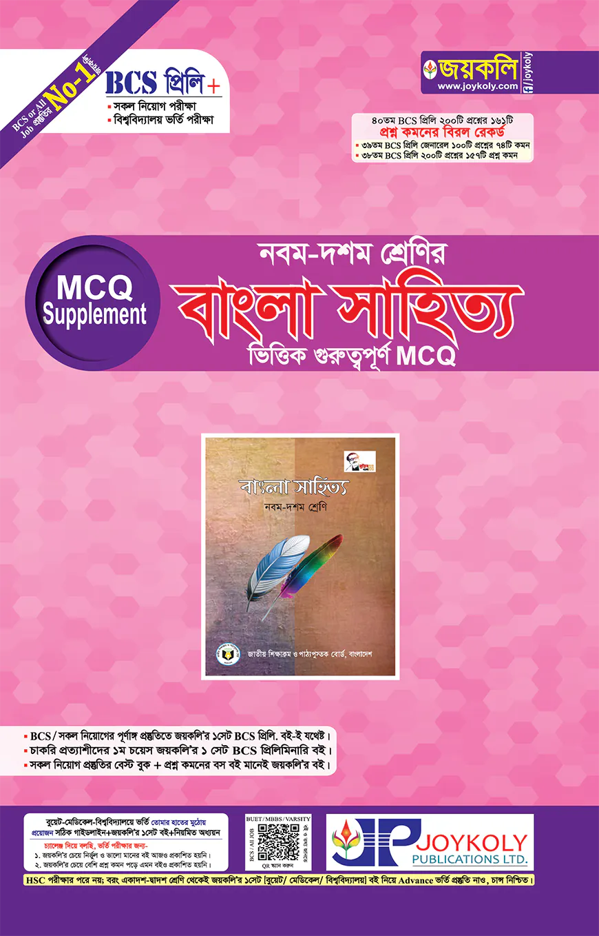 ৯ম-১০ম শ্রেণির বাংলা সাহিত্য ভিত্তিক গুরুত্বপূর্ণ এমসিকিউ