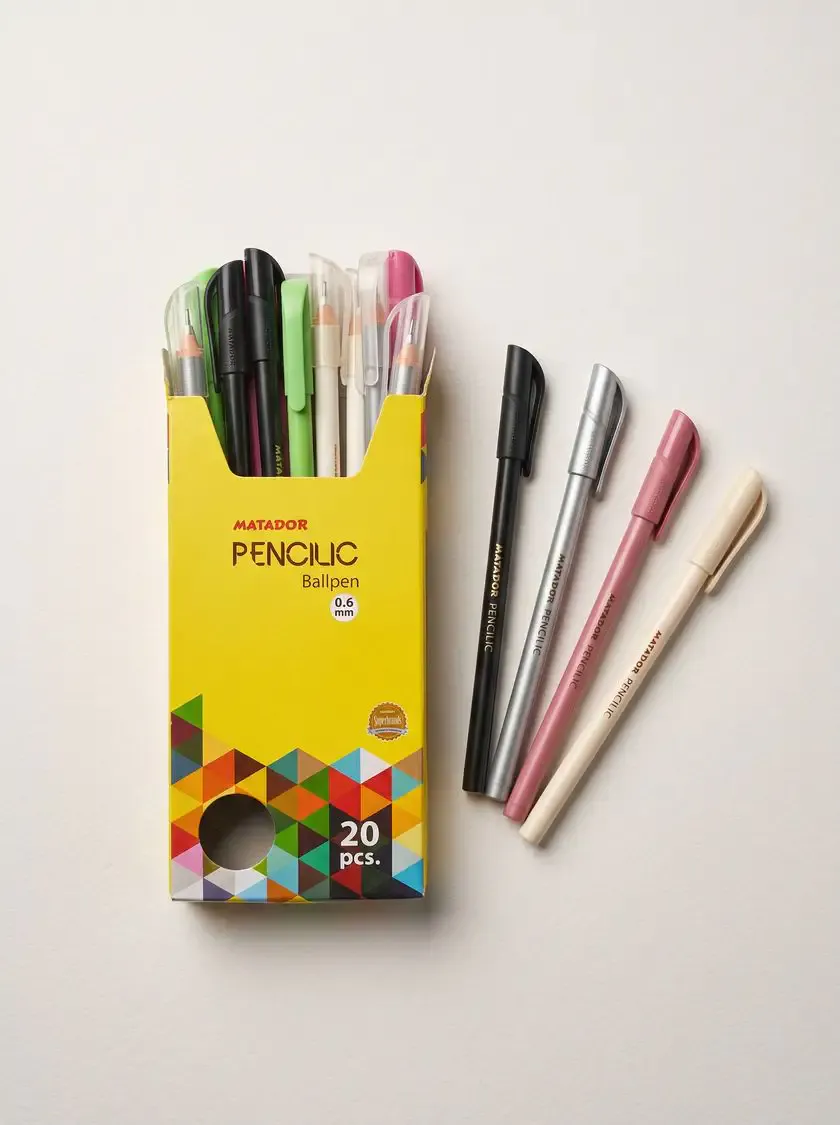 Matador Pencilic Ball Pen Black Ink 0.6 mm 20 pcs Box ম্যাটাডোর বল পেন কালো ইঙ্ক ০.৬ মিমি ২০ পিছ বক্স