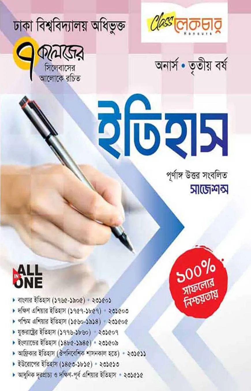 ইতিহাস অনার্স ৩য় বর্ষ ( জাতীয় বিশ্ববিদ্যালয় )