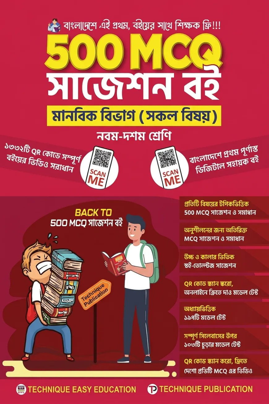 ৫০০ এমসিকিউ মানবিক বিভাগ (৯ম-১০ম শ্রেণিঃ এসএসসি ২৭ ও ২৮)